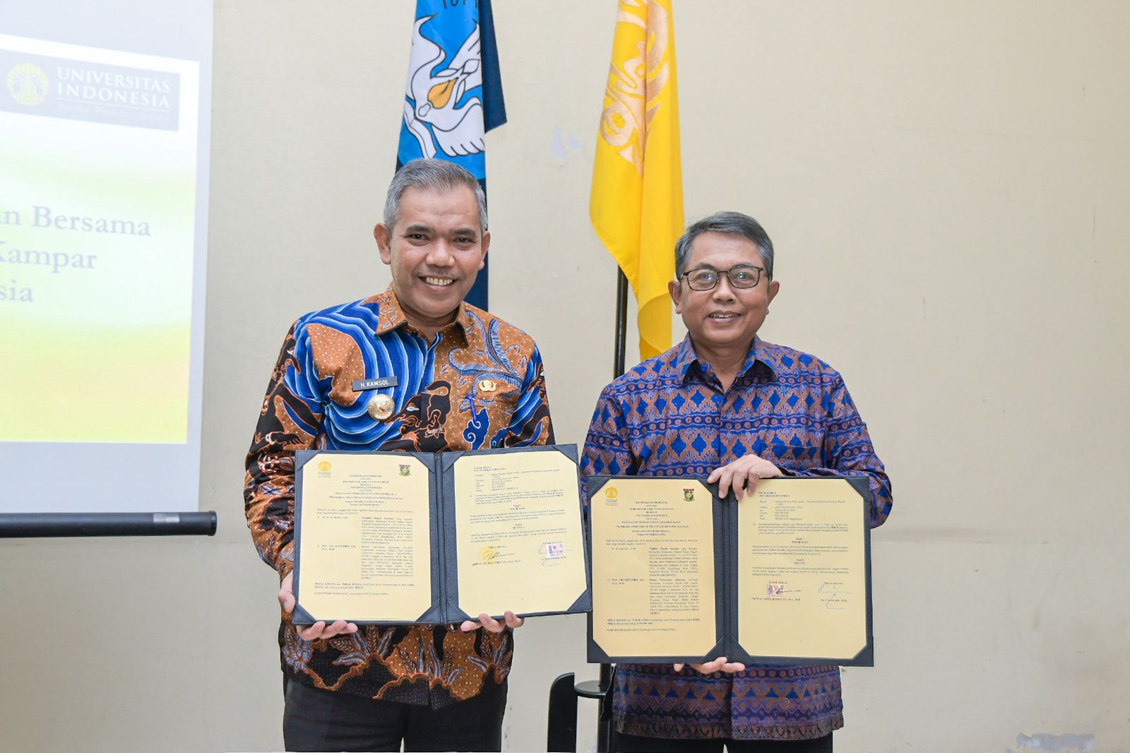 Tingkatkan SDM Berdaya Sain Tinggi, Pj Bupati Kampar Lakukan MOu dengan Universitas Indonesia 