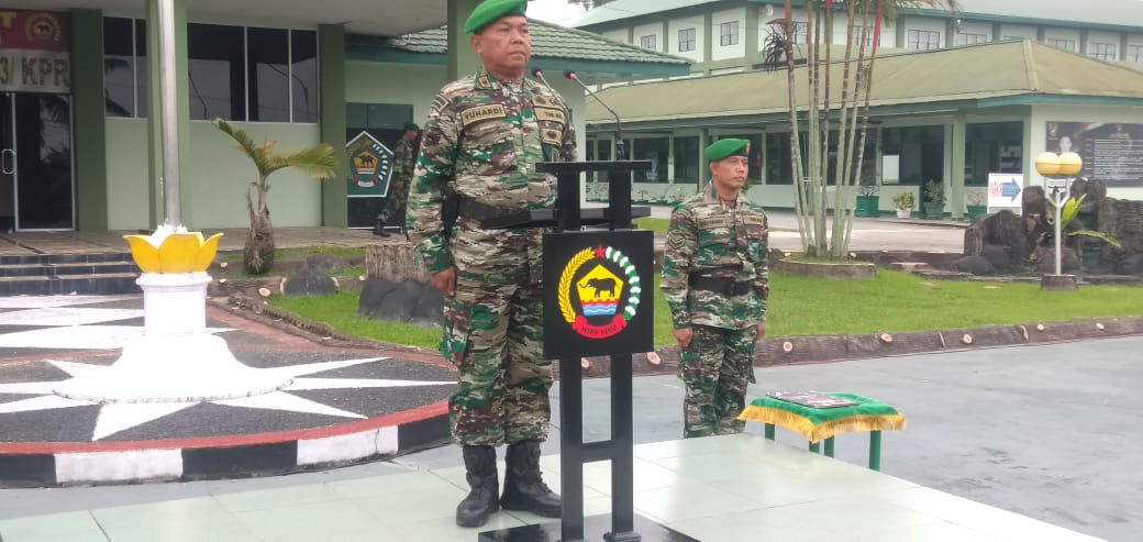 Kodim 0313/KPR Gelar Upacara Hari Juang TNI Angkatan Darat Ke - 77 Tahun 2022