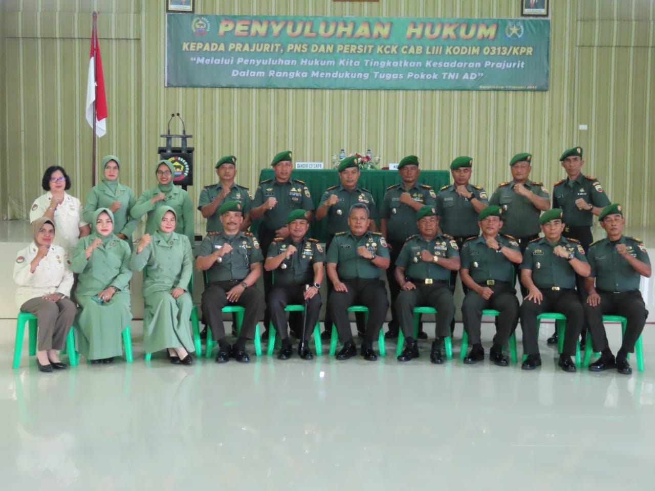 Kodim 0313/KPR Terima Penyuluhan Hukum dari Kumdam I/BB