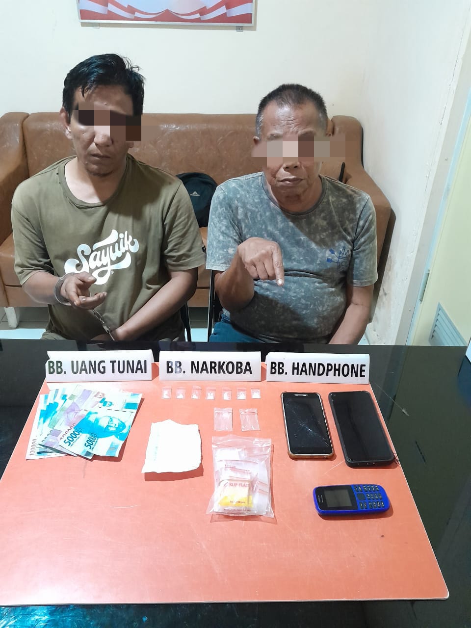 Tujuh Paket Narkoba, Beserta Dua Pelaku di Ringkus Satresnarkoba Polres Kampar di Kuok