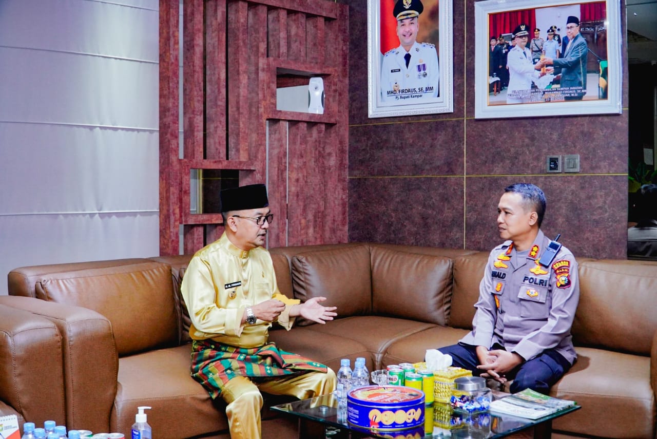 Pj Bupati Firdaus Terima Kujungan Silaturahmi Kapolres Kampar 