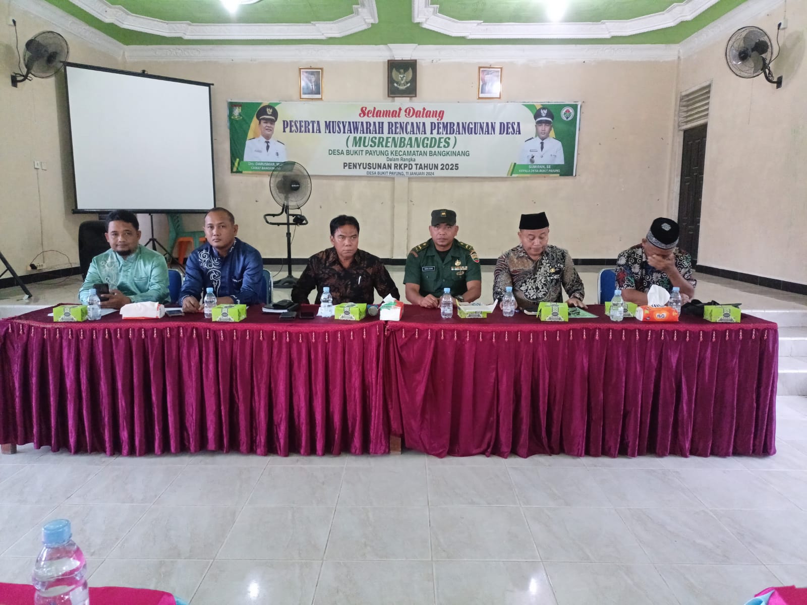 Pelda Sarajudin Babinsa Koramil 01/Bkn Hadiri Musrenbang Wujud Sinergi Babinsa Dengan Pemerintah 