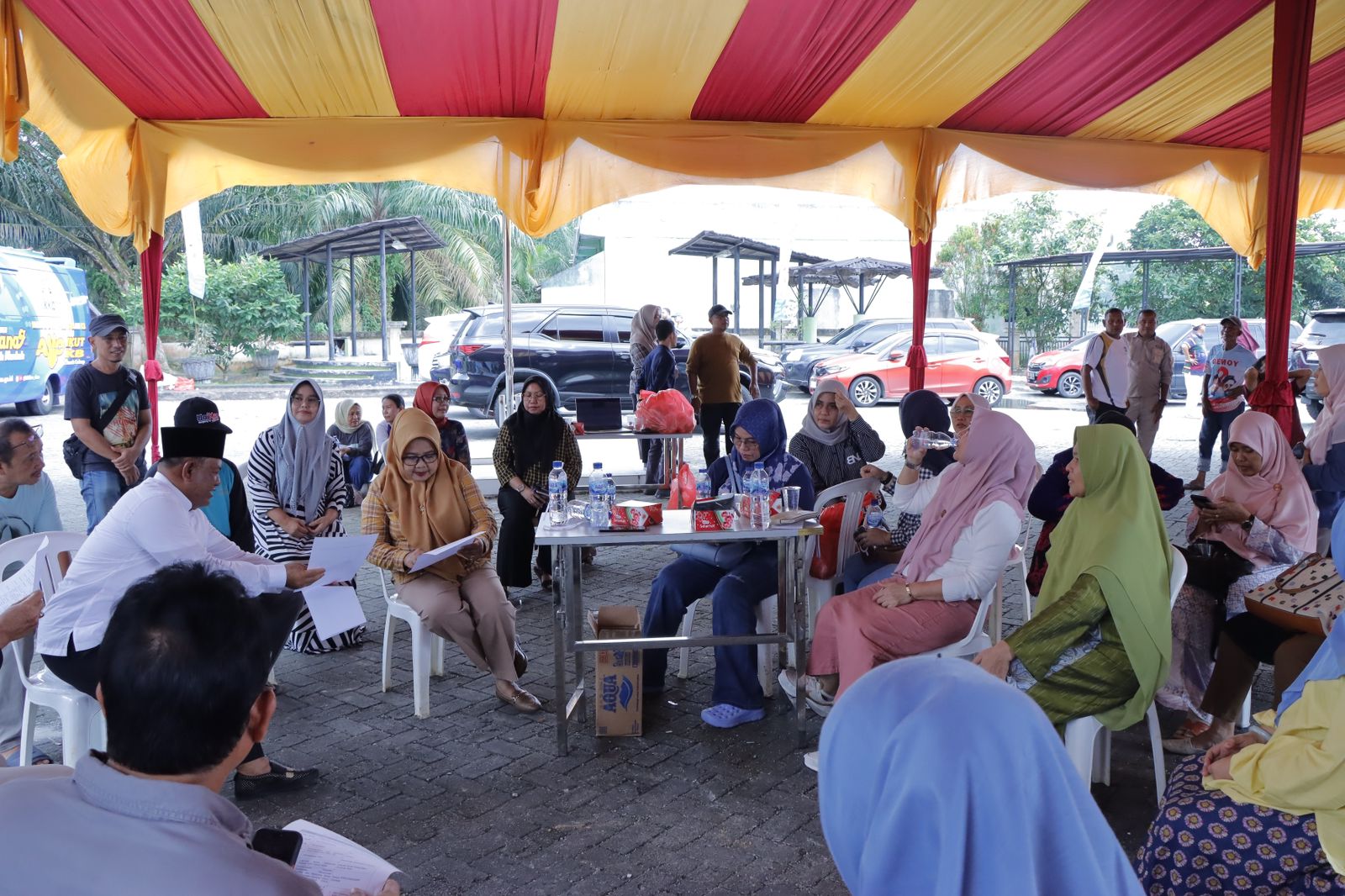 Ketua TPPS Kabupaten Kampar Tinjau Seluruh Persiapan Gebyar AKS Se Provinsi Riau Di Tambang