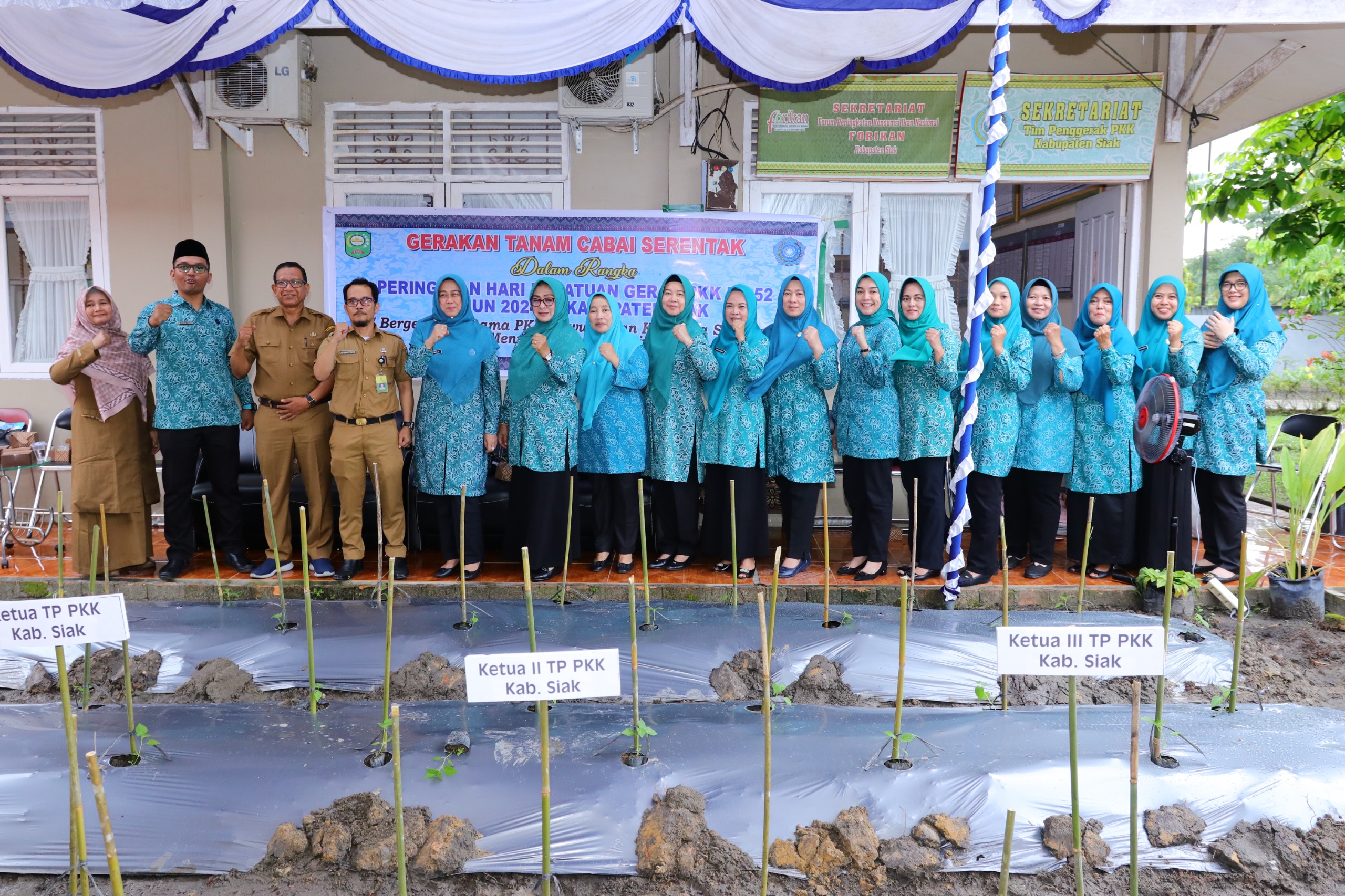 Ikut Tanam Cabai Serentak, PKK Siak Dukung Program Pemerintah