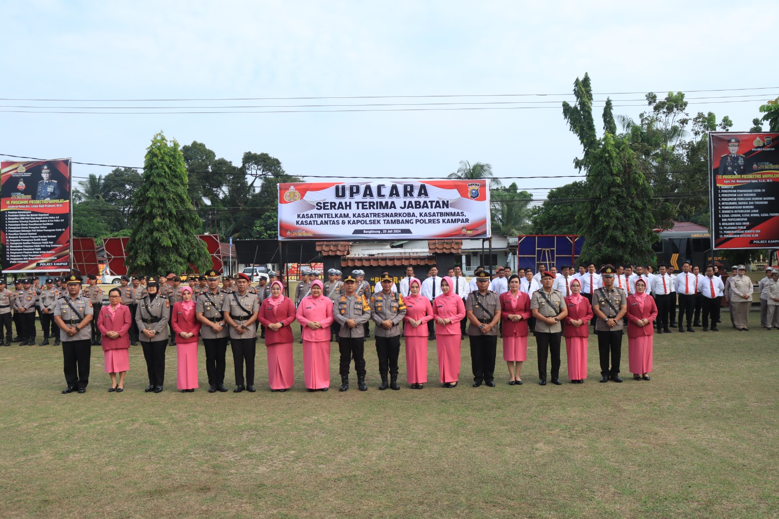 Kapolres Pimpin Sertijap Empat Kasat dan Satu Kapolsek di Polres Kampar