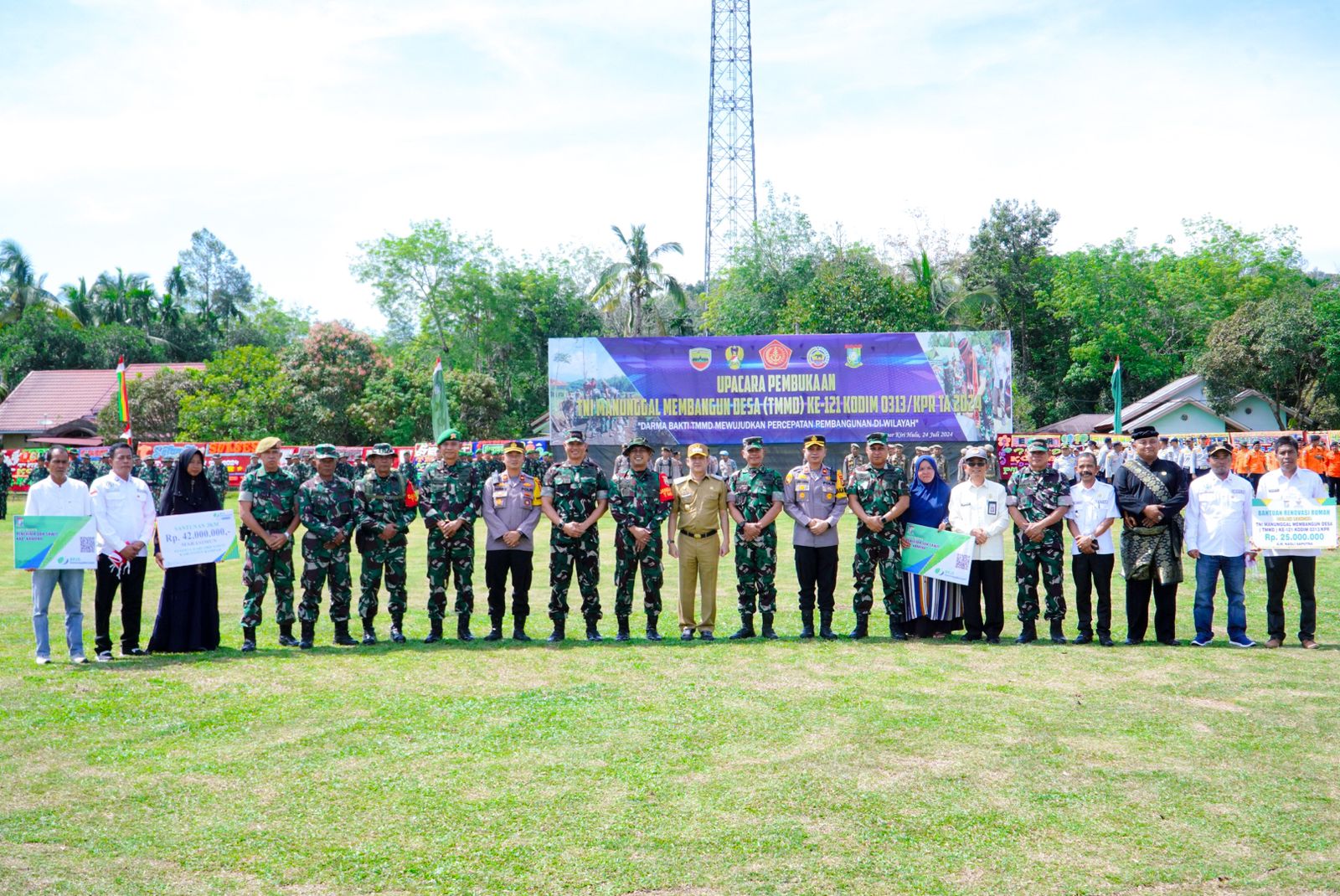 TMMD Ke 121 Kodim 0313/Kpr  Resmi di Buka Bupati Kampar