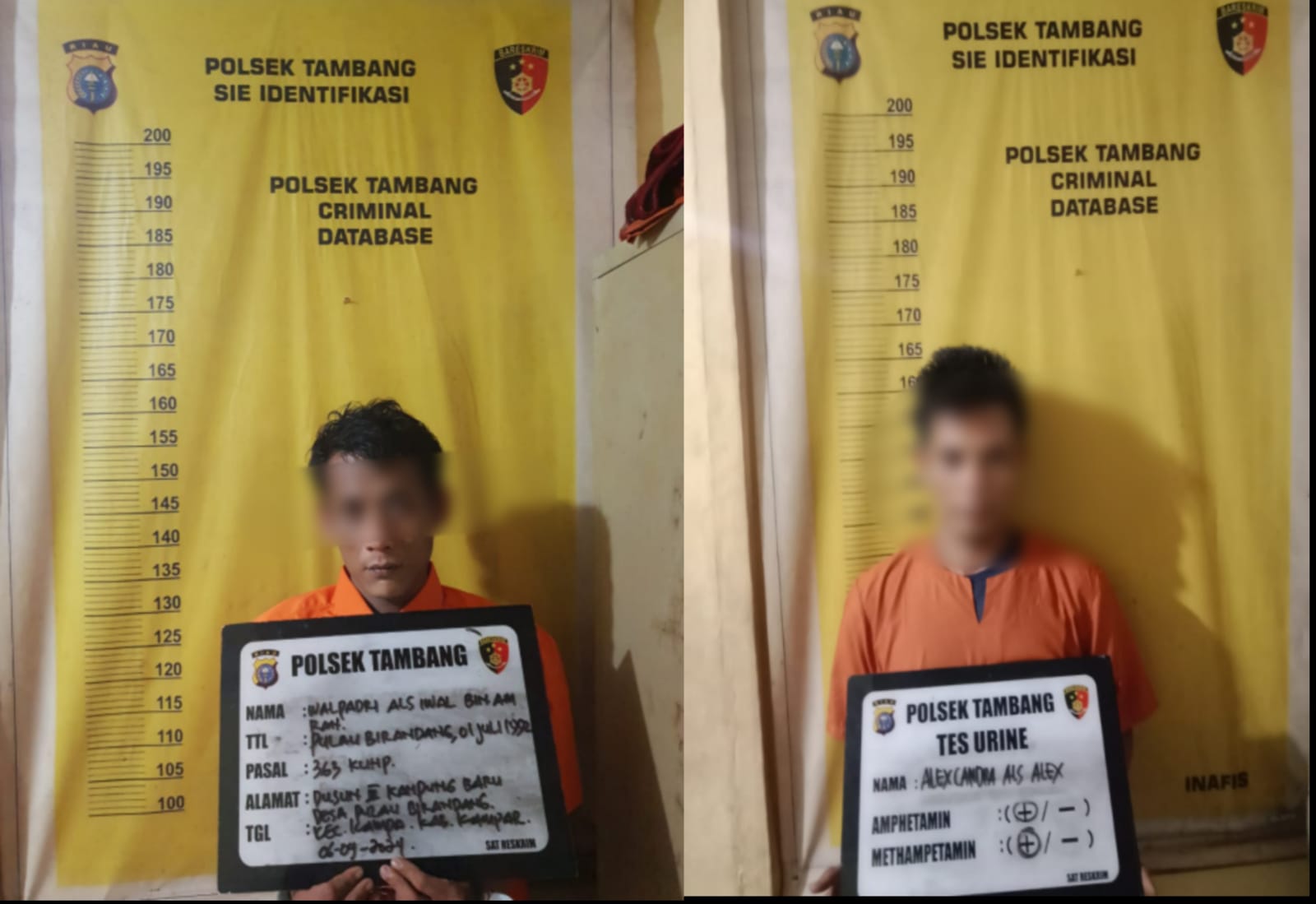 Pelaku pencurian Toko Gas Elpiji Desa Birandang Di Tangkap Di Amankan Mapolres Kampar 