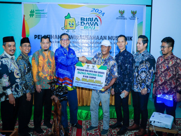 Pemkab Kampar Bersama Baznas Riau Buka Pelatihan Bina Daya Kewirausahaan Bagi Mustahik