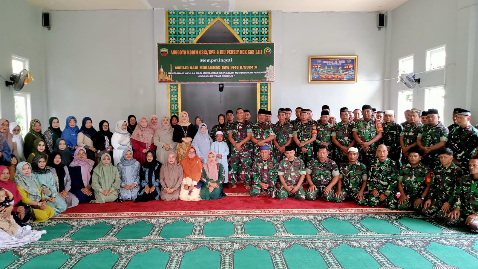 Kodim 0313/KPR Gelar Peringatan Maulid Nabi Muhammad SAW 1446 H/2024