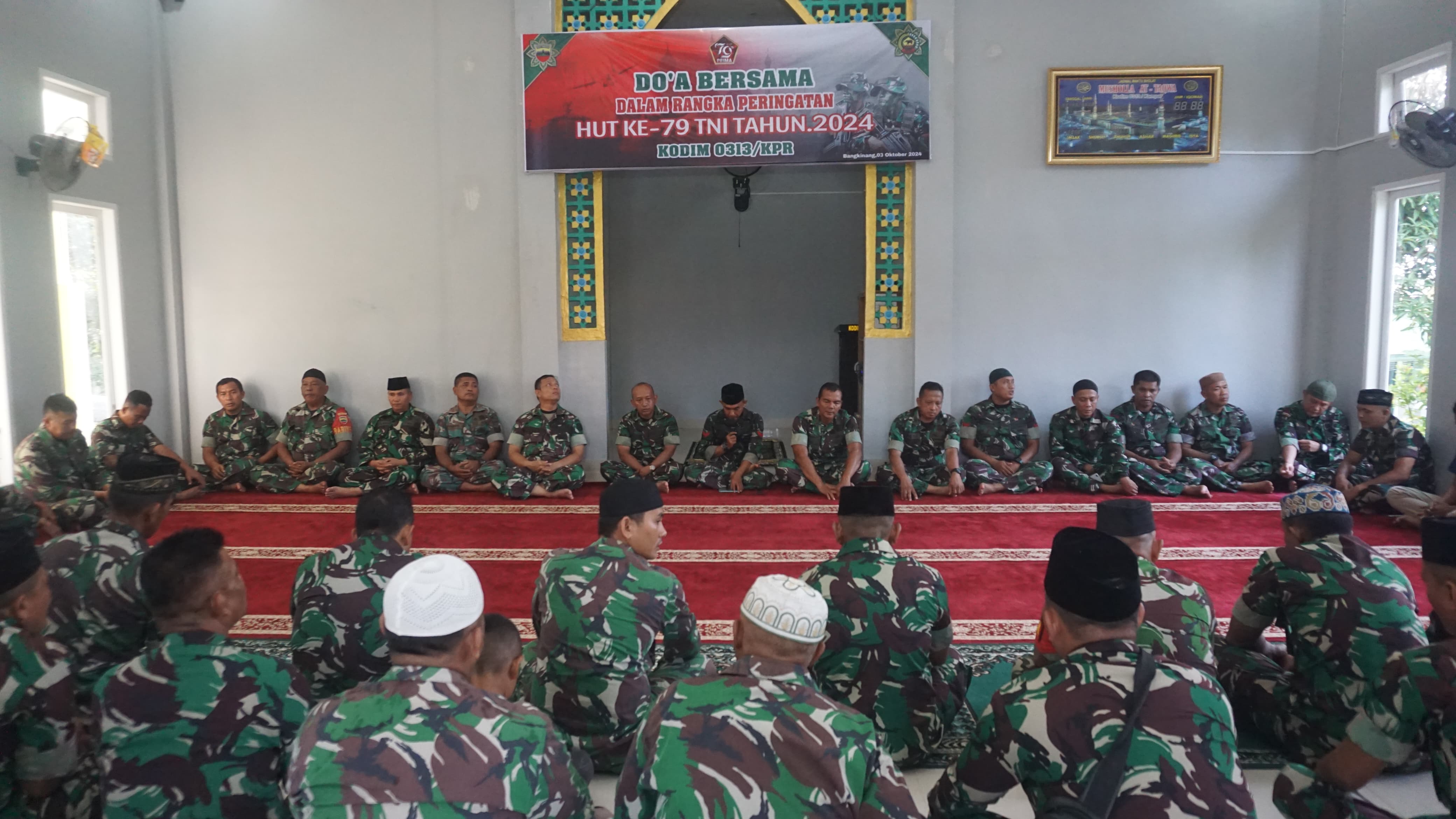 Kodim 0313/Kpr Gelar Doa Bersama Dalam Rangka HUT TNI ke-79, Untuk TNI yang Kuat dan Profesional  