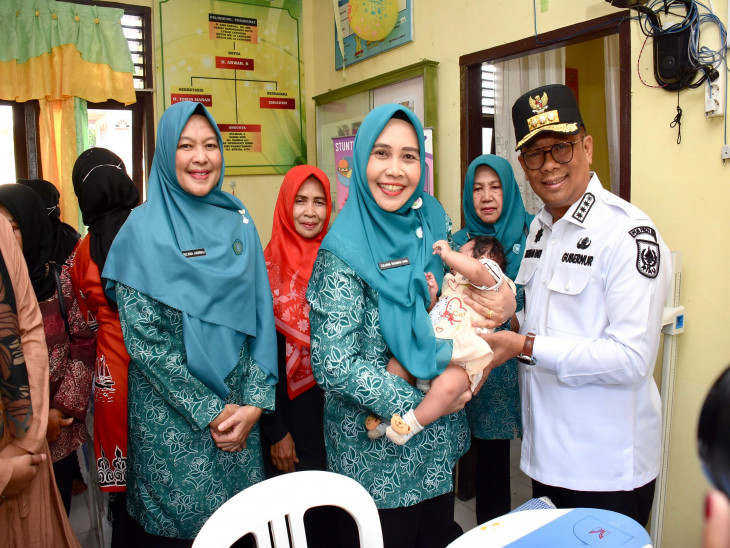 Pemkab Kampar Bersama Pj Ketua Pembina Posyandu Provinsi Riau Lakukan Pembinaan di Posyandu