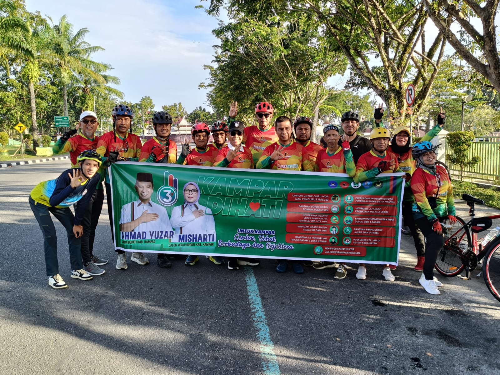 Bersepeda Bersama KOSEKA, Ahmad Yuzar Mendapat Dukungan Dari Tokoh Masyarakat Zulher