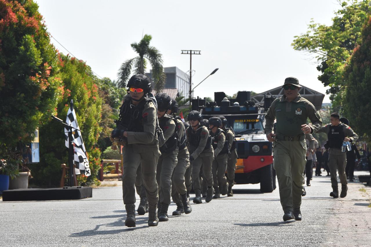 Meriahkan HUT Ke - 79 Korps Brimob, Brimob Polda Gelar Lomba Wajracyena Tangkas