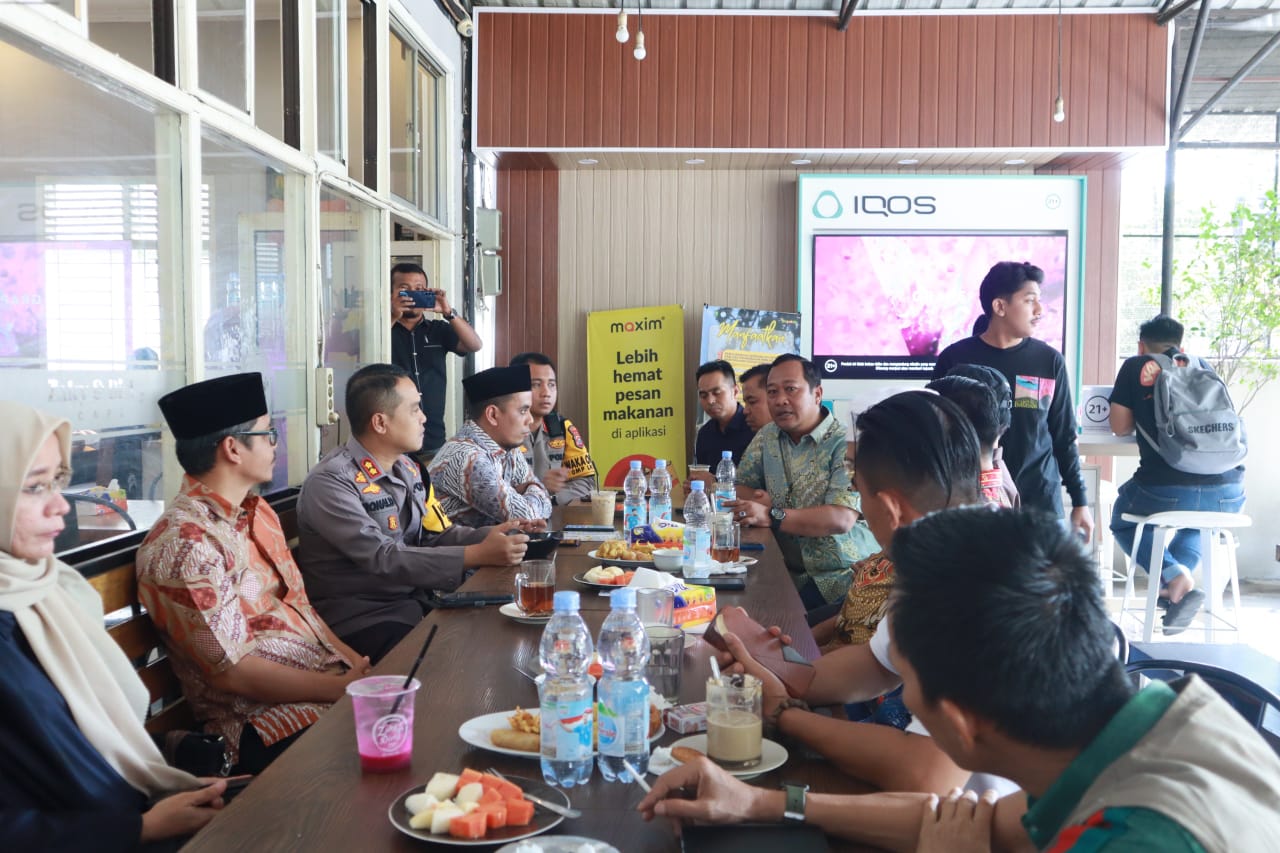 Koordinasi Persiapan Debat Publik, KPU Coffee Morning Polres, Bawaslu dan Tim Pemenang Paslon