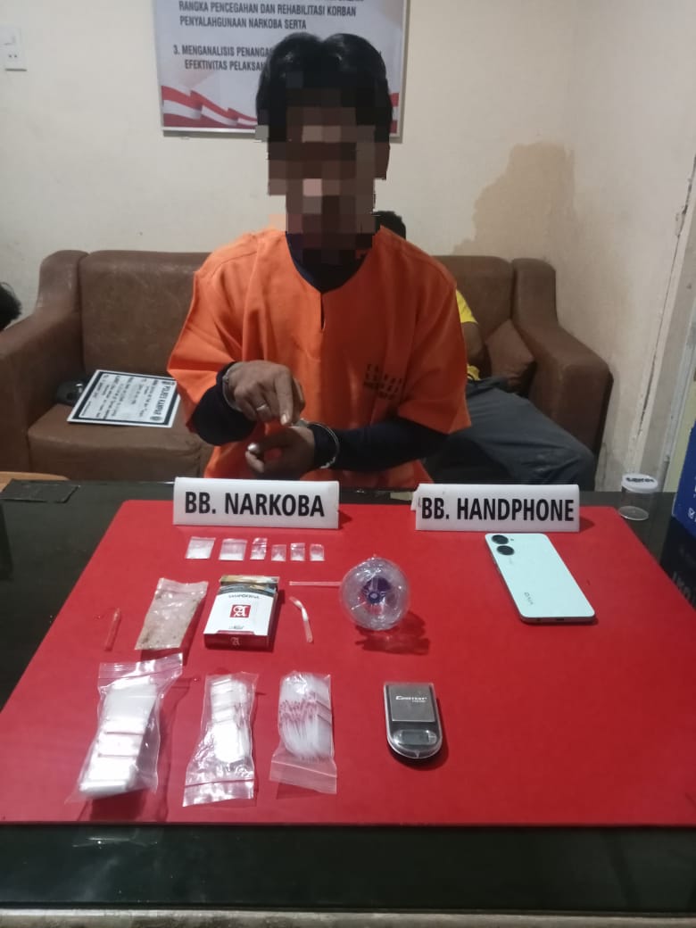 Satnarkoba Polres Kampar Berhasil Bekuk Pengedar Narkoba di Kasikan,  2,28 Gram Sabu Diamankan  