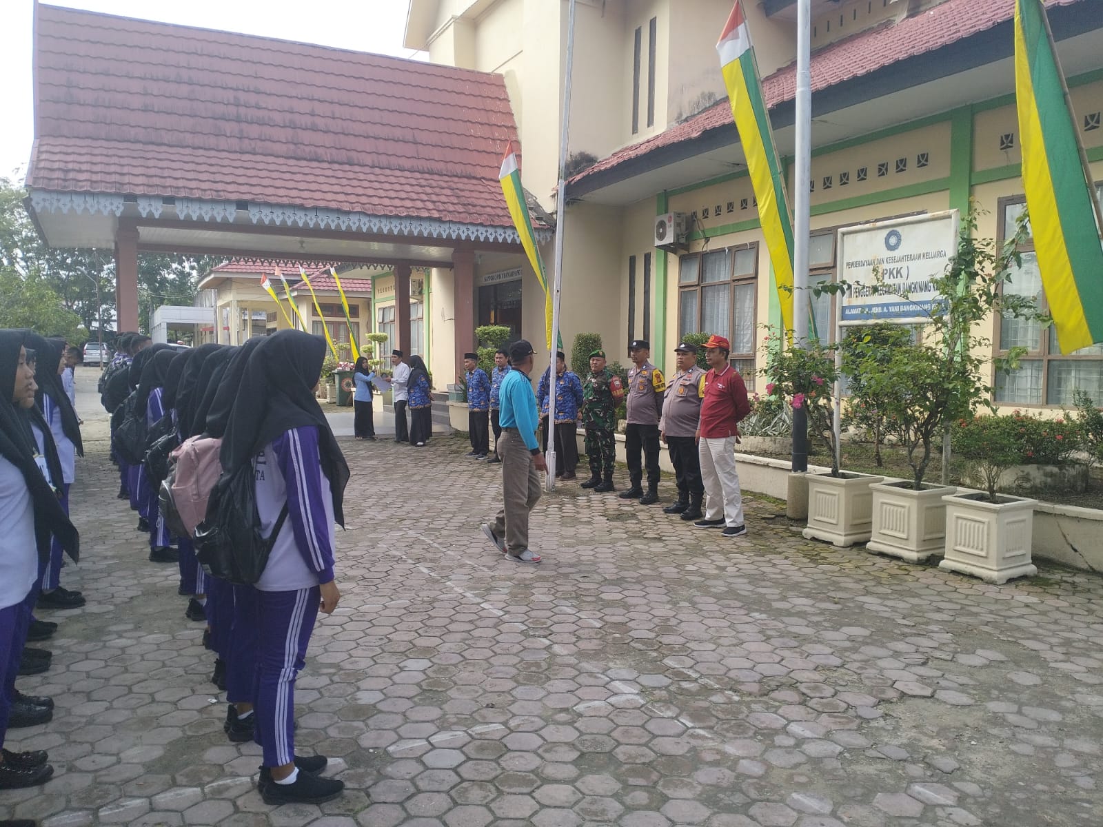 Babinsa Koramil 01/Bkn Melaksanakan Seleksi Paskibra Tingkat Kecamatan Bangkinang Kota 
