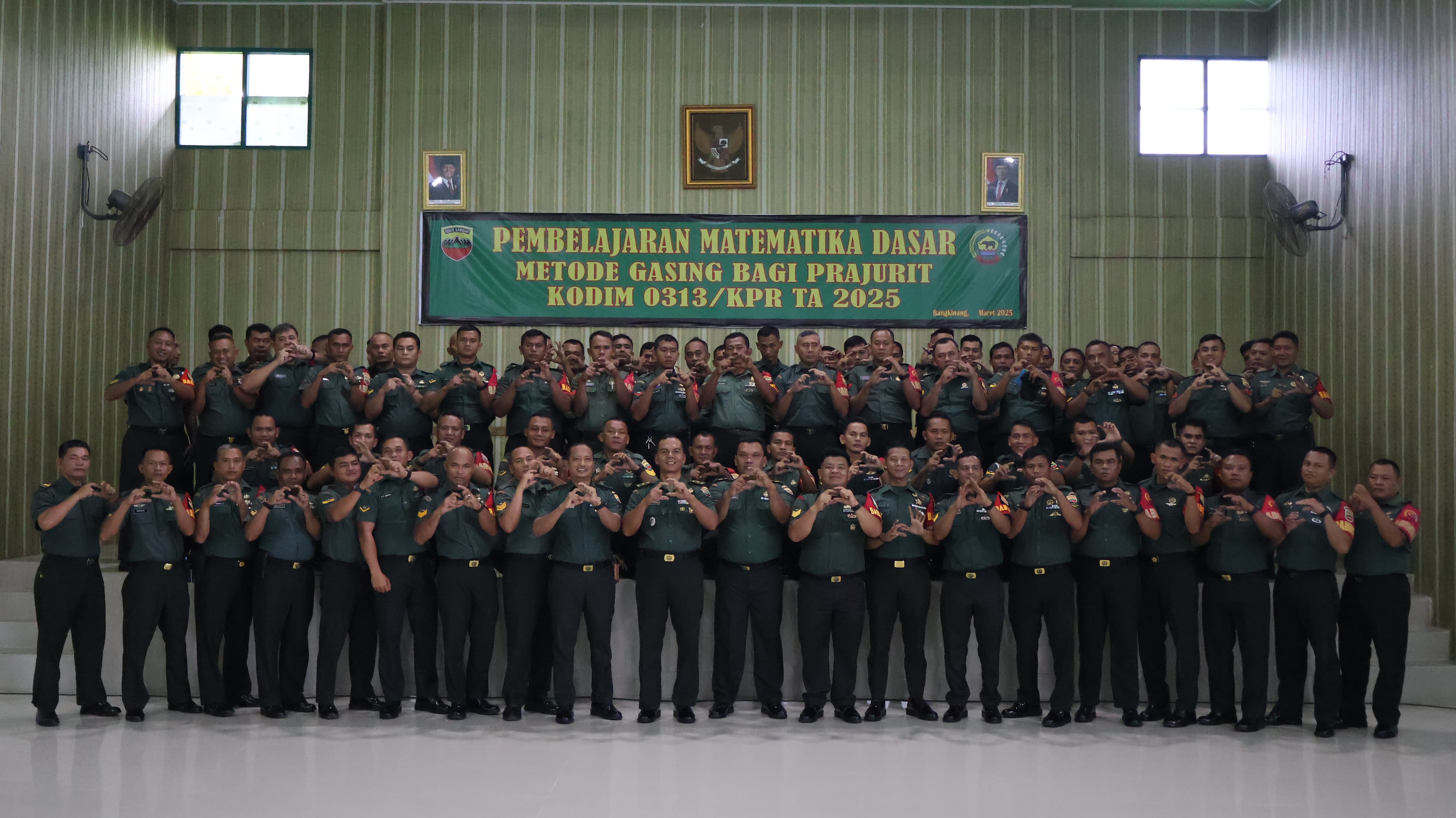Kodim 0313/KPR Bekali Babinsanya Dengan Matematika Metode Gasing untuk Cerdaskan Generasi Muda