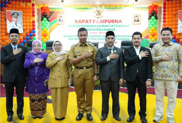 DPRD Kampar Gelar Rapat Paripurna Sambutan Bupati Kampar Terkait Visi Misi