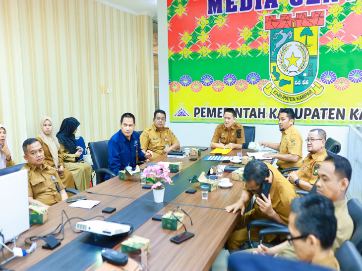 Sekda Kampar Ikuti Rakor Rutin Inflasi Secara Virtual