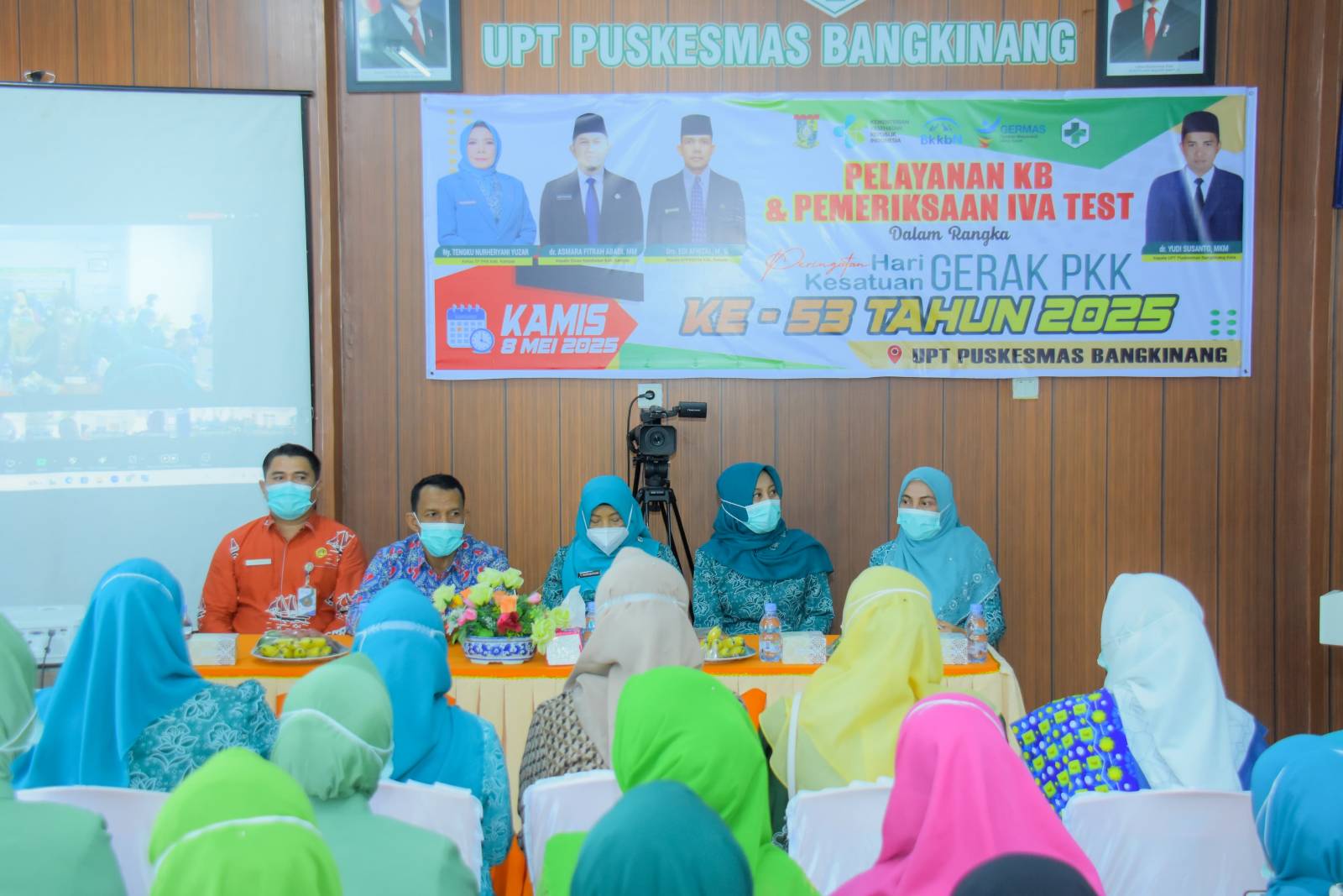 Pemkab Kampar Bersama TP PKK Kampar Laksanakan Kegiatan Skrining Kanker Seviks Gratis
