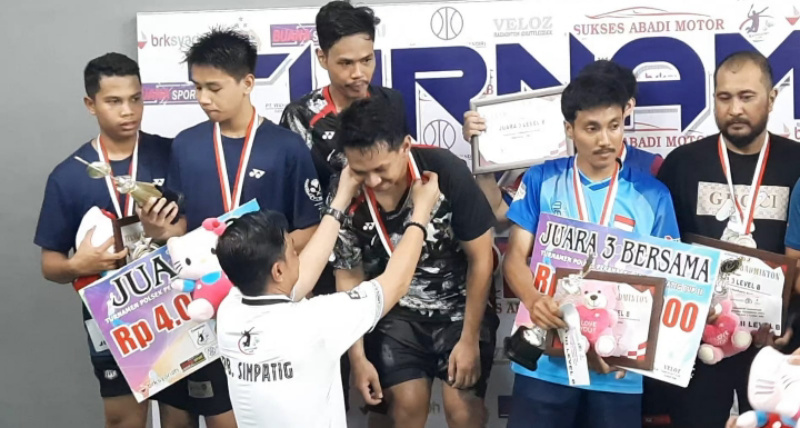 Selamat, Ganda Putra RBC Juarai Turnamen Badminton Kapolsek Pekanbaru Kota, Simpatig Cup 2025