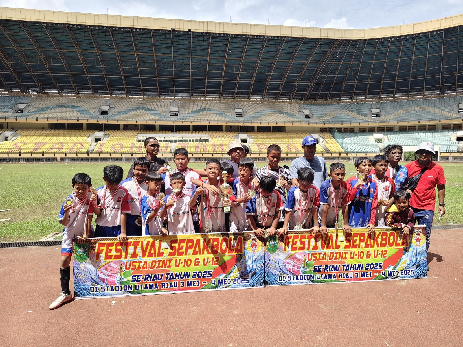 SSB Rumbai Soccer Club Binaan PHR Juara Piala KONI Pusat Zona Riau