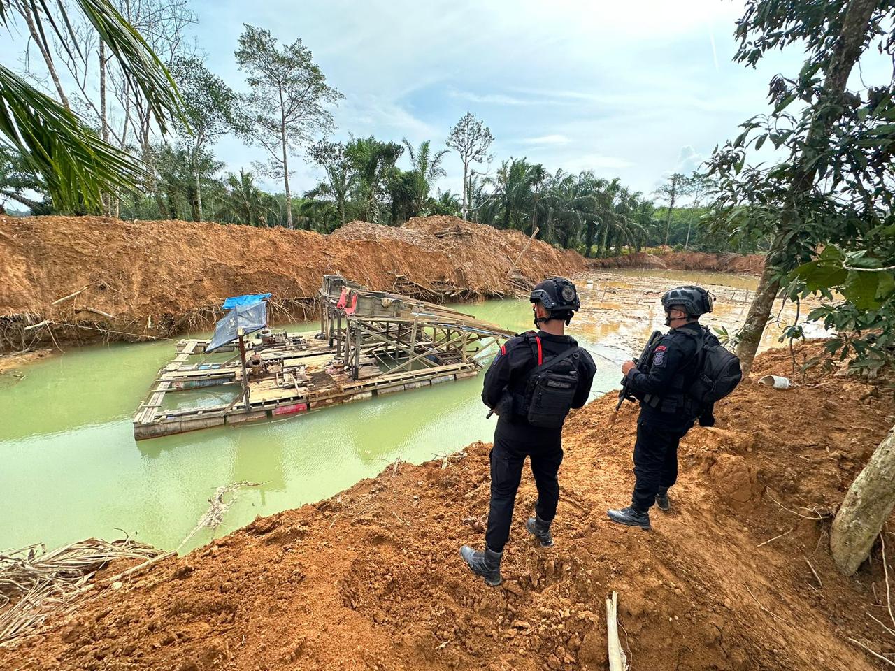 Polres Kuansing Minta Perbantuan Brimob Basmikan Tambang Emas Ilegal