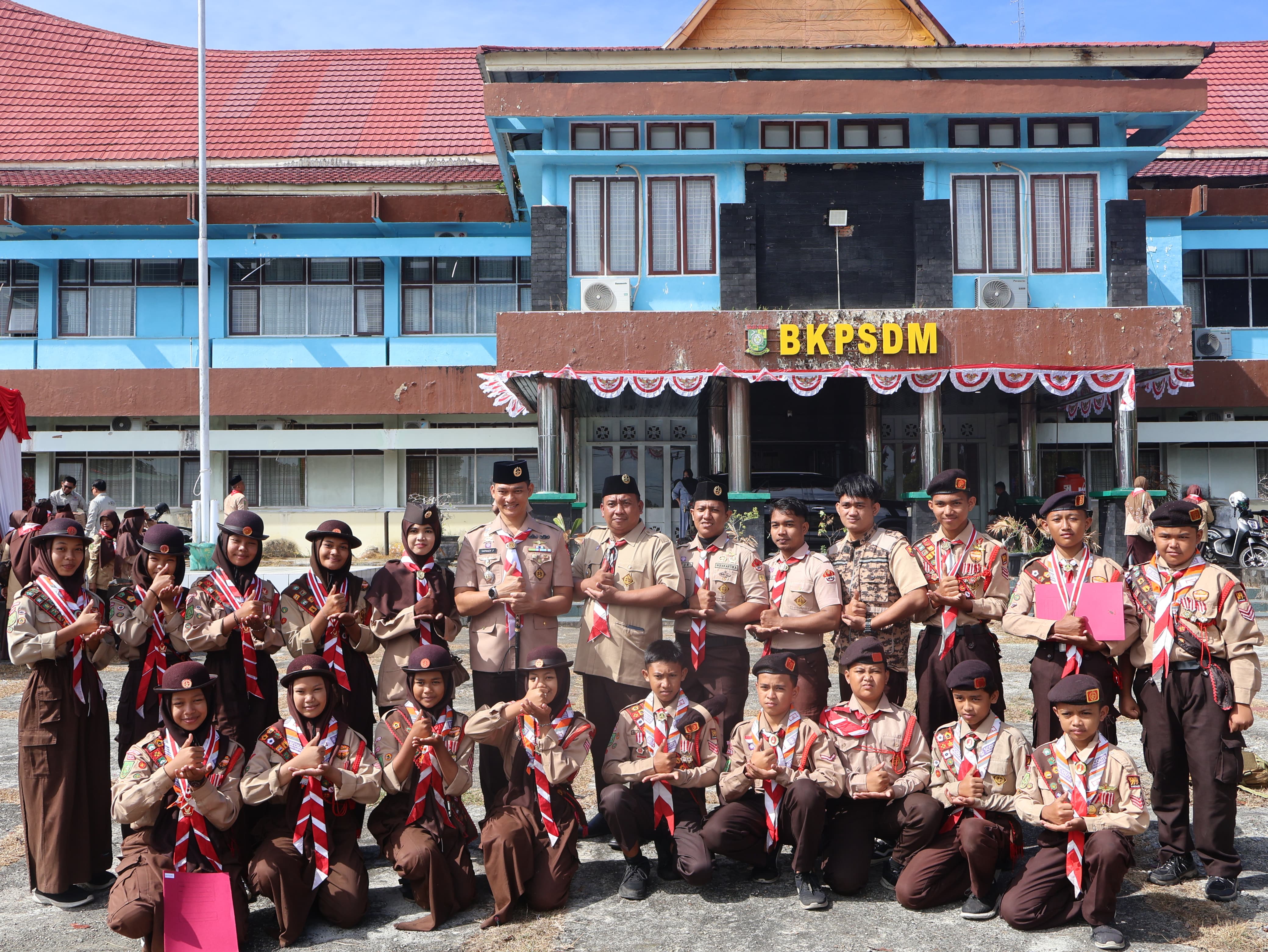Dandim 0313/Kpr Hadiri Upacara Peringatan Hari Pramuka Ke 64 Tahun 2025 di Kabupaten Kampar