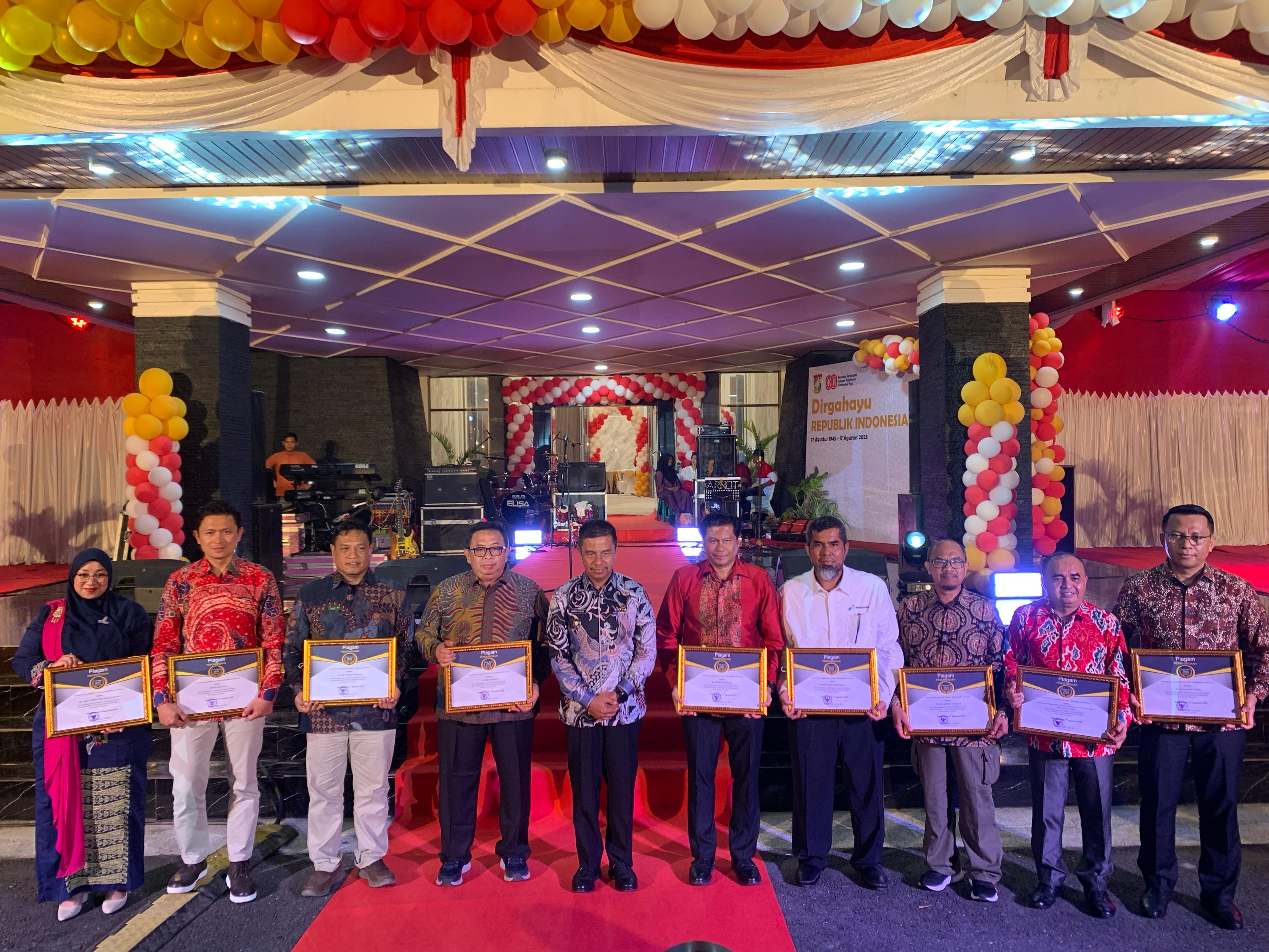 Kasdim 0313/Kpr Hadiri Malam Resepsi Kenegaraan Kemerdekaan Republik Indonesia Ke-80 Tahun 2025 