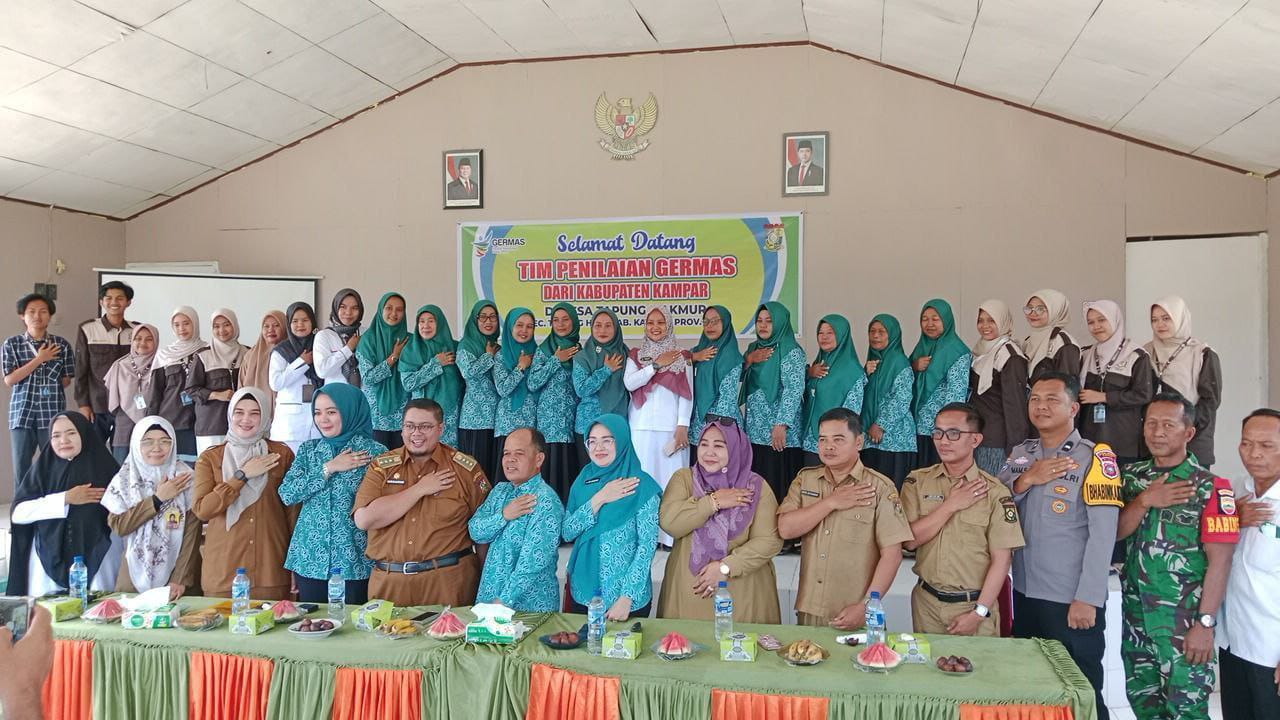 Dukung Gerakan Hidup Sehat, Babinsa Koramil 16/ Tapung Hadiri Penilaian Germas Oleh Tim PKK Kampar