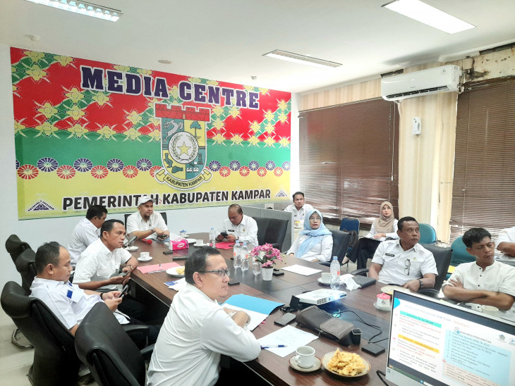 Pemkab Kampar Ikuti Monitoring Evaluasi DAK tahun 2025 Melalui Zoom
