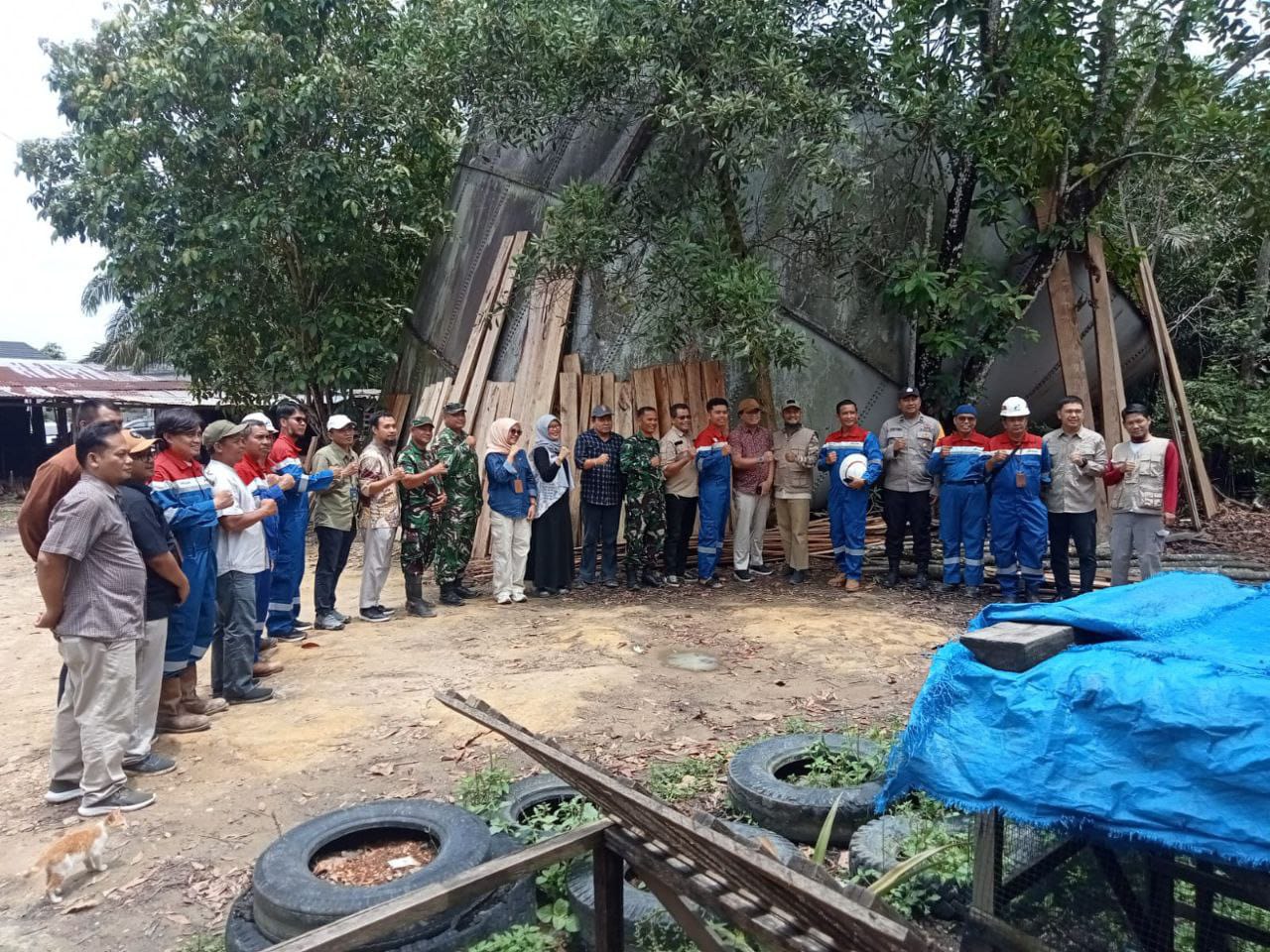TNI Polri bersama Pertamina dan Pemkab Pelalawan Lakukan Survey Aset Tanah 