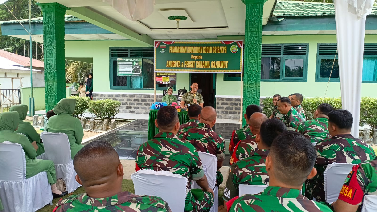 Dandim 0313/Kpr Laksanakan Kunjungan Kerja Ke Makoramil 03/ Bunut