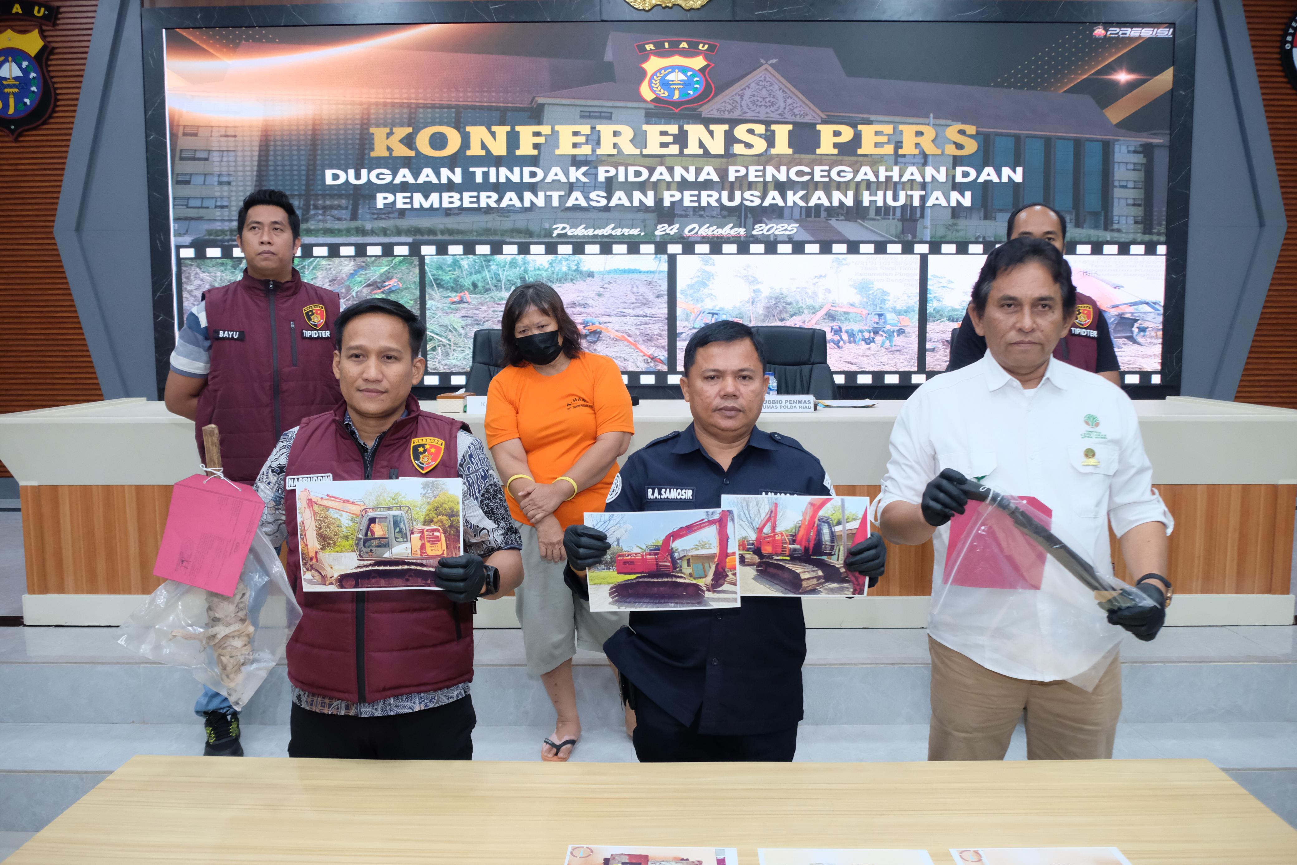 Tim Ditreskrimsus Polda Riau Gagalkan Pembukaan Lahan Tanpa Izin di Kawasan Konservasi