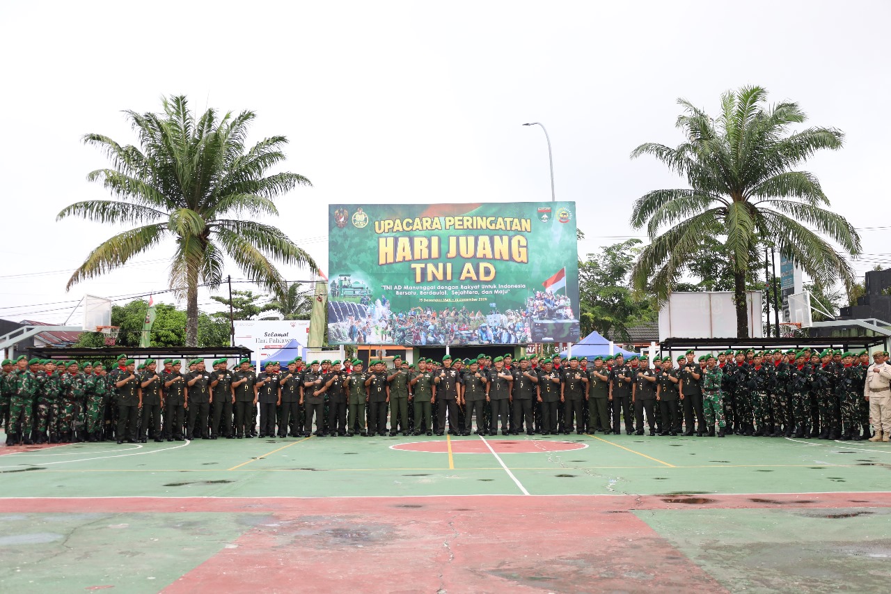 Semangat Juang Tak Pernah Padam, Dandim 0313/KPR Pimpin Upacara Hari Juang TNI AD 2025