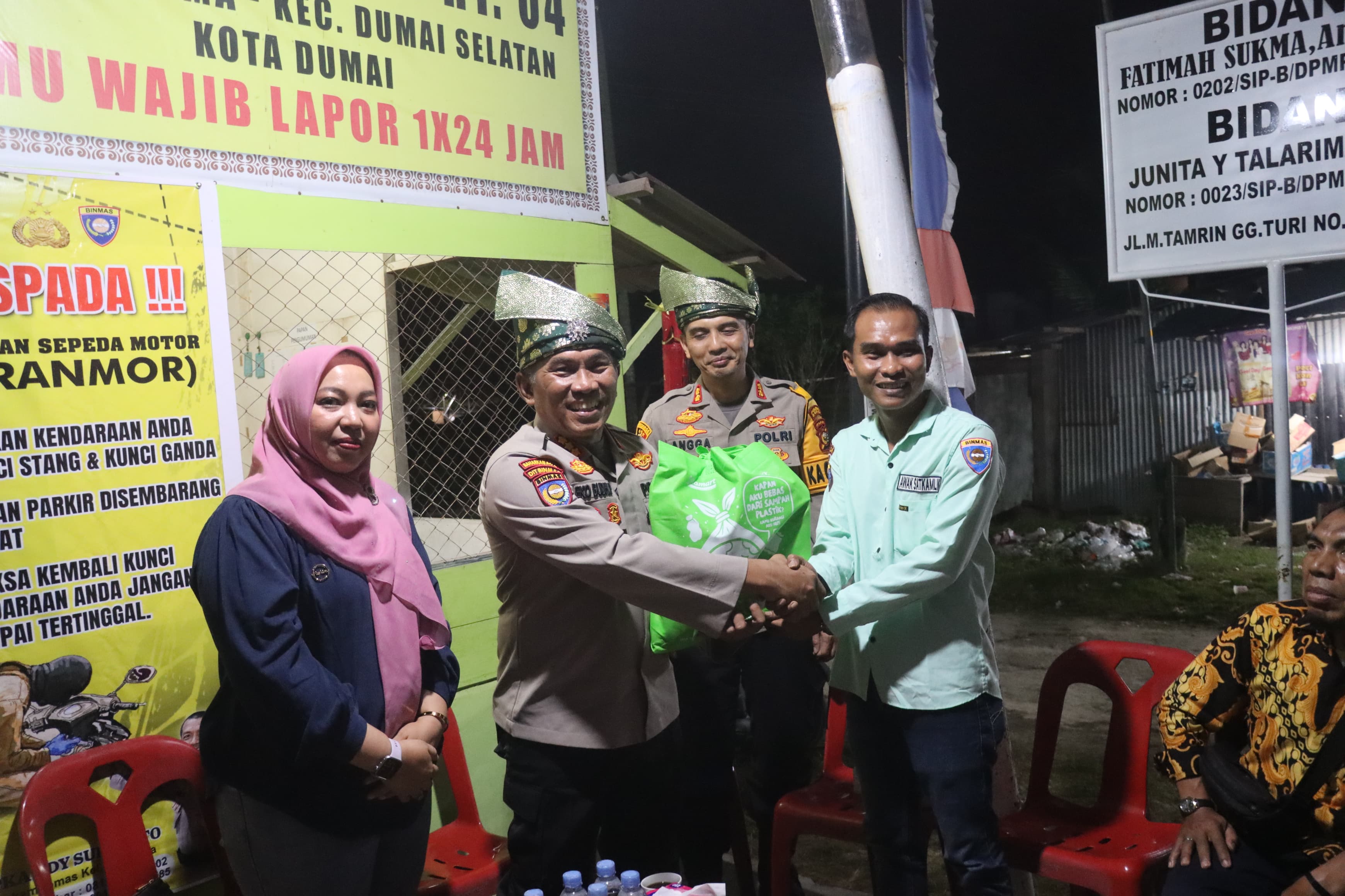 Dir Binmas Polda Riau Kunjungi Satkamling Dumai, Tegas kerjasama Masyarakat Harus Diperkuat