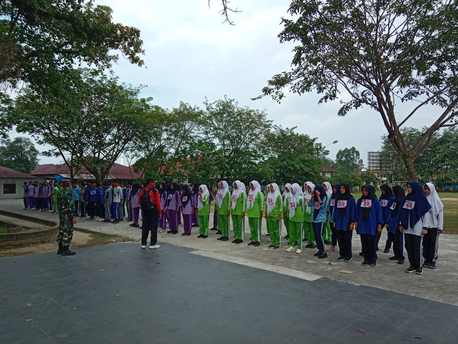 Babinsa Koramil 01/Bkn Laksanakan Seleksi Calon Paskibra Tingkat Kecamatan Bangkinang Kota 