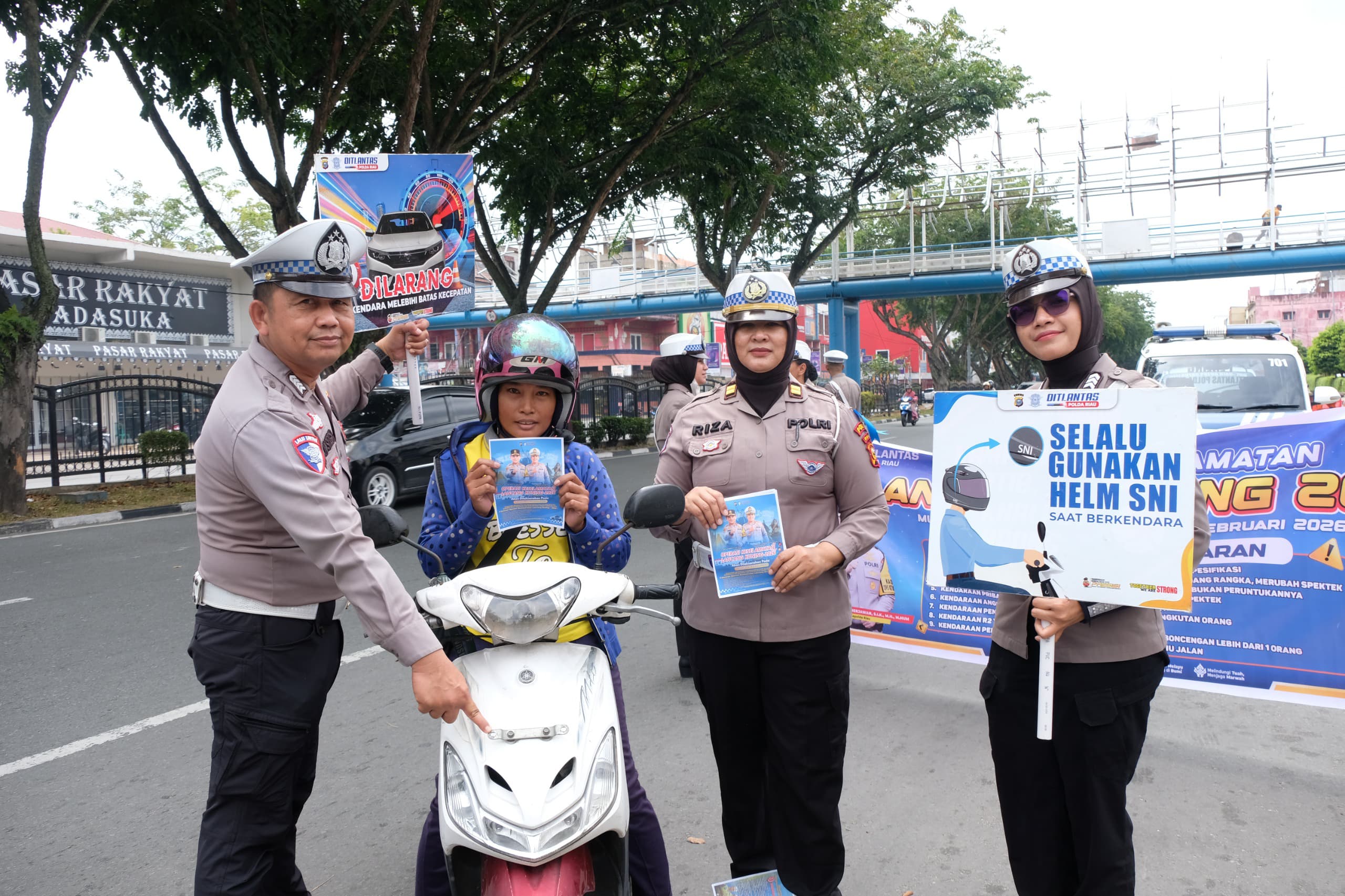 Tekan Pelanggaran dan Kecelakaan, Polda Riau Gelar Penyuluhan Lalu Lintas 