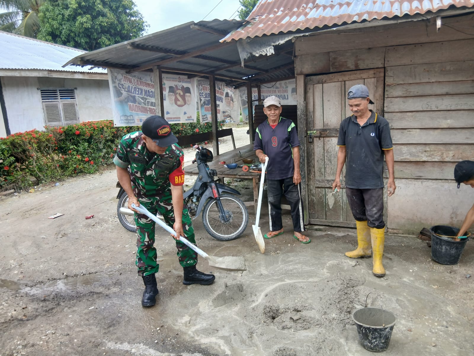 Jalin Kemitraan, Babinsa Koramil 07/Kampar Kembali Goro Bersama Warga Binaan