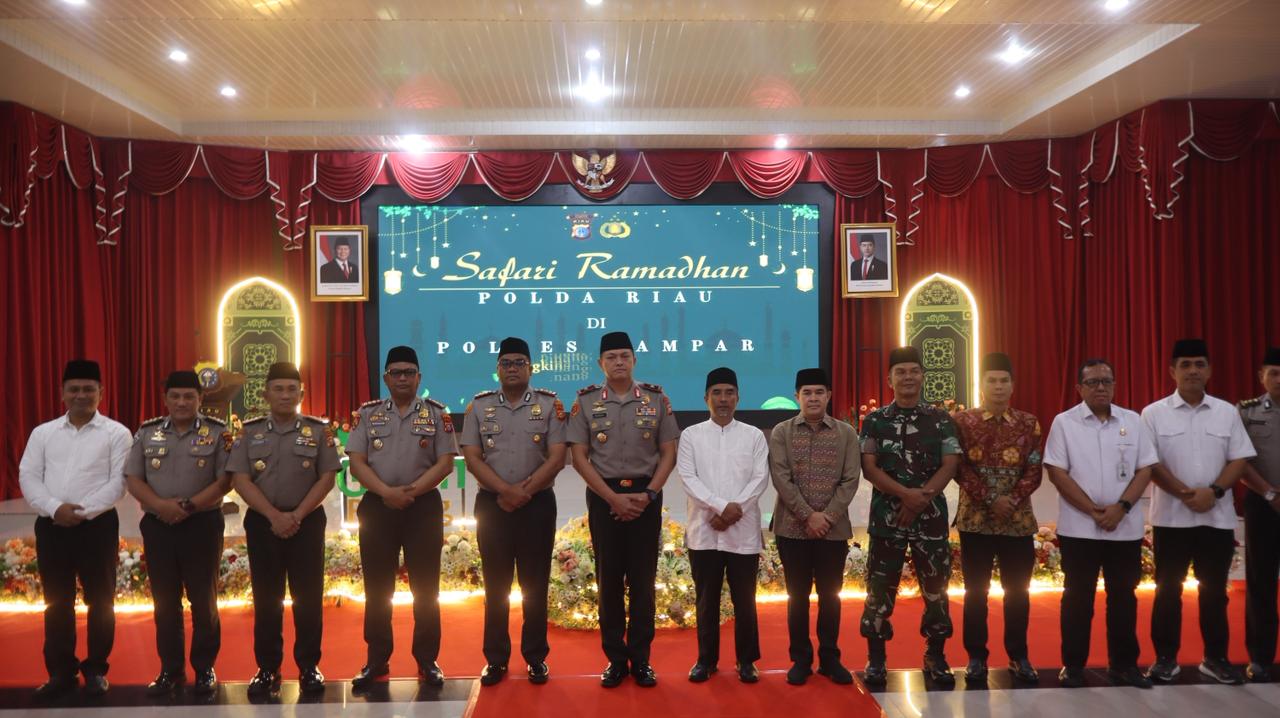 Pererat Silaturahmi, Kasdim 0313/Kpr bersama Forkopimda Kampar Hadiri Safari Ramadhan Kapolda Riau 