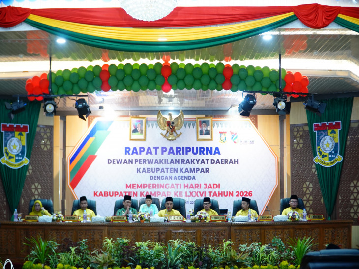Sempena HUT Ke 76, Pemkab Kampar bersama DPRD Gelar Sidang Paripurna Istimewa