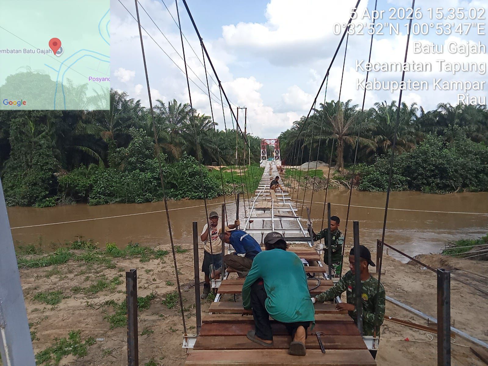 Gapura Berdiri Kokoh, Pembangunan Jembatan Garuda Batu Gajah Masuki Tahap Akhir dengan Progres 79,25