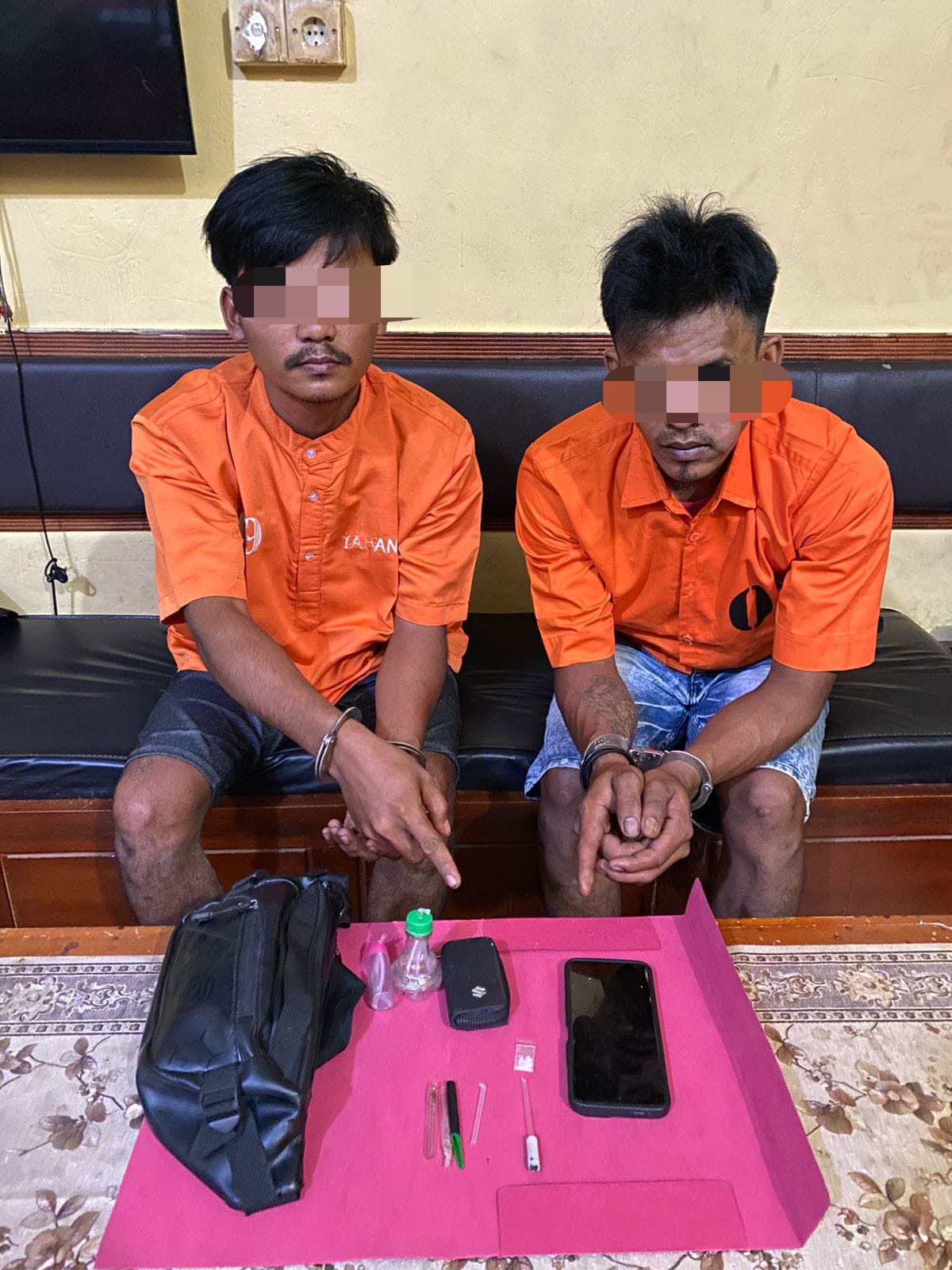 Dua Pelaku Narkoba di Gulung Polsek Tapung Hulu