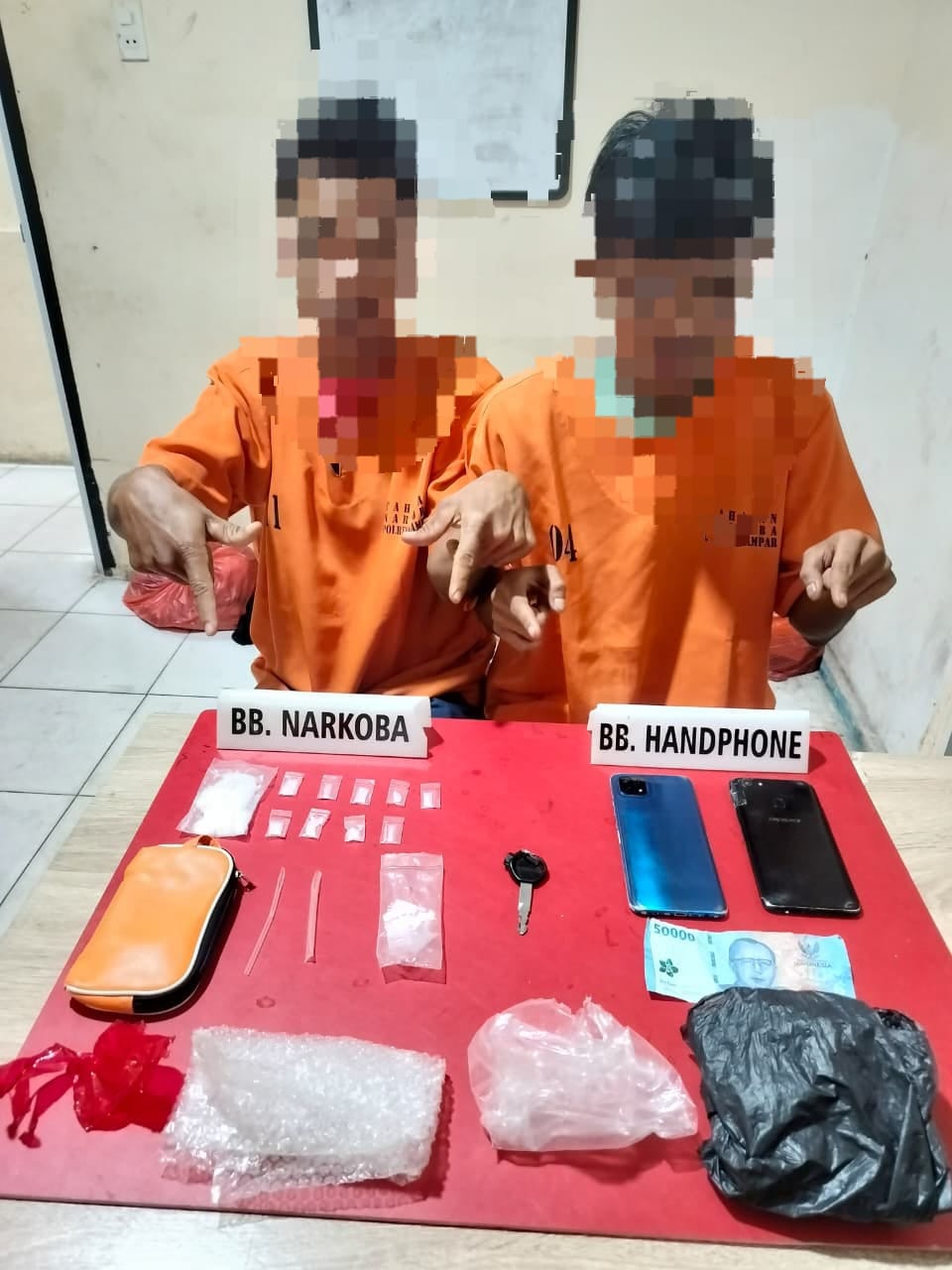 Satresnarkoba Polres Kampar Tangkap Dua Pengedar Narkoba