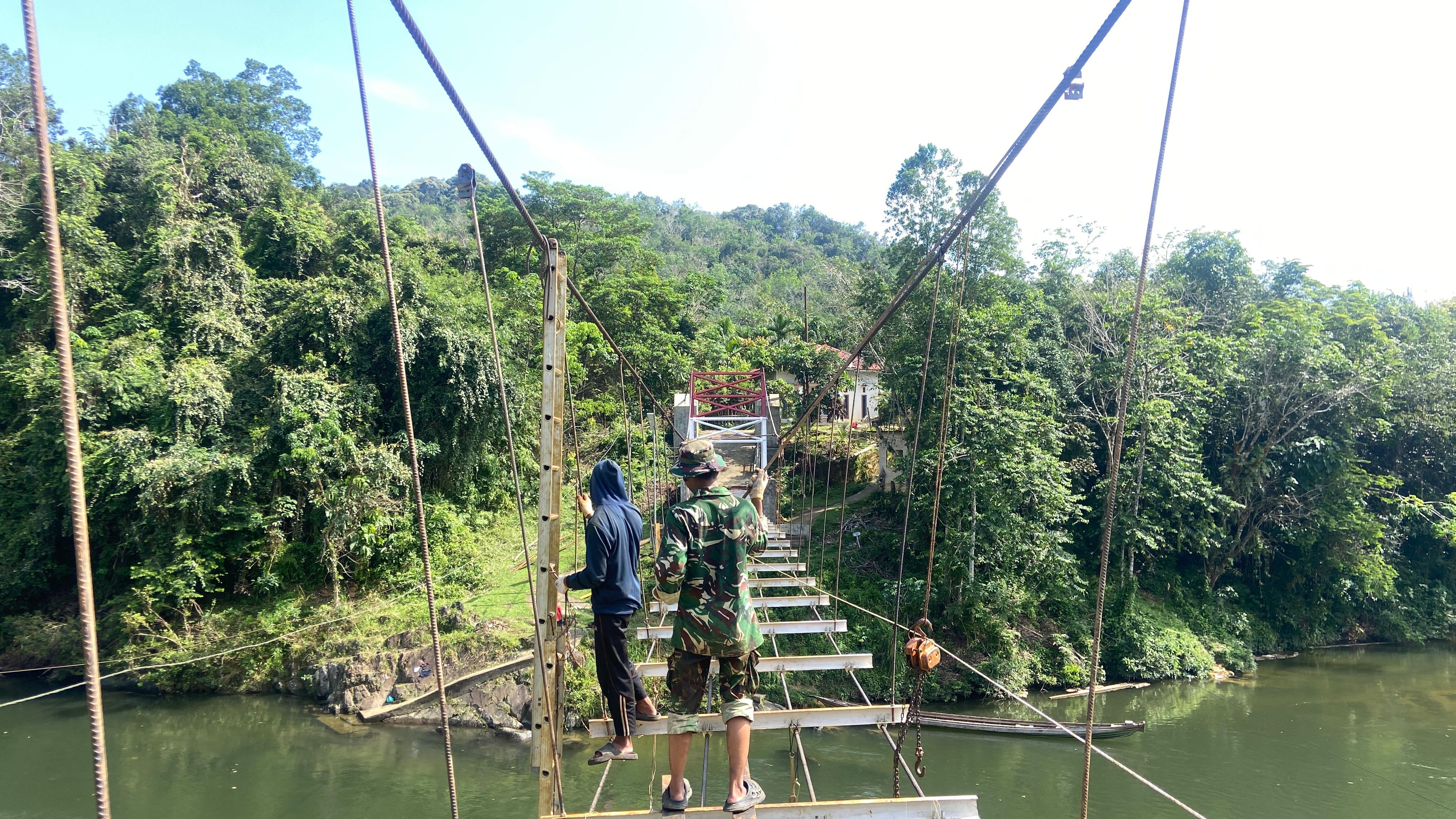 Jembatan Gajah Bertalut Masuki Tahap Pemasangan Lantai, Akses Warga Kian Dekat Menjadi Nyata