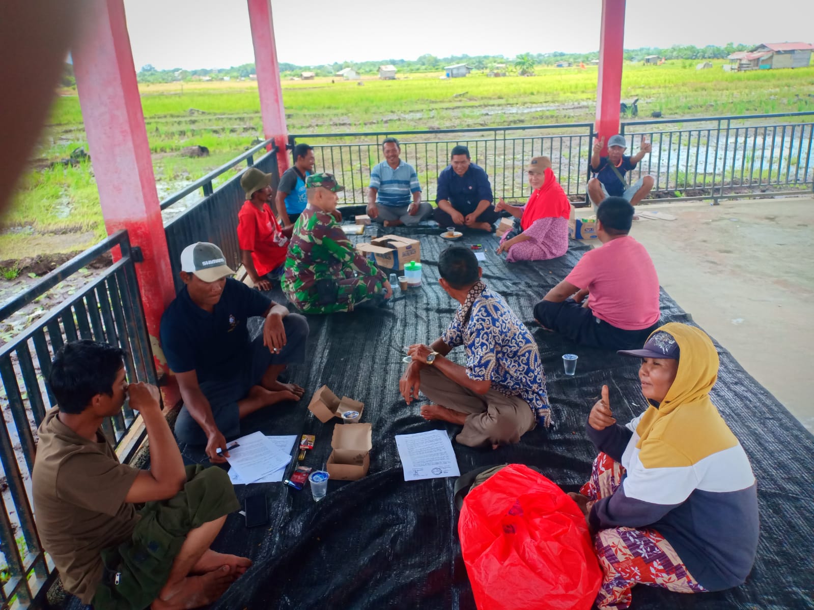Dukung Program Swasembada Pangan, Danpos Pelalawan Gelar Musyawarah Dan Silaturahmi 