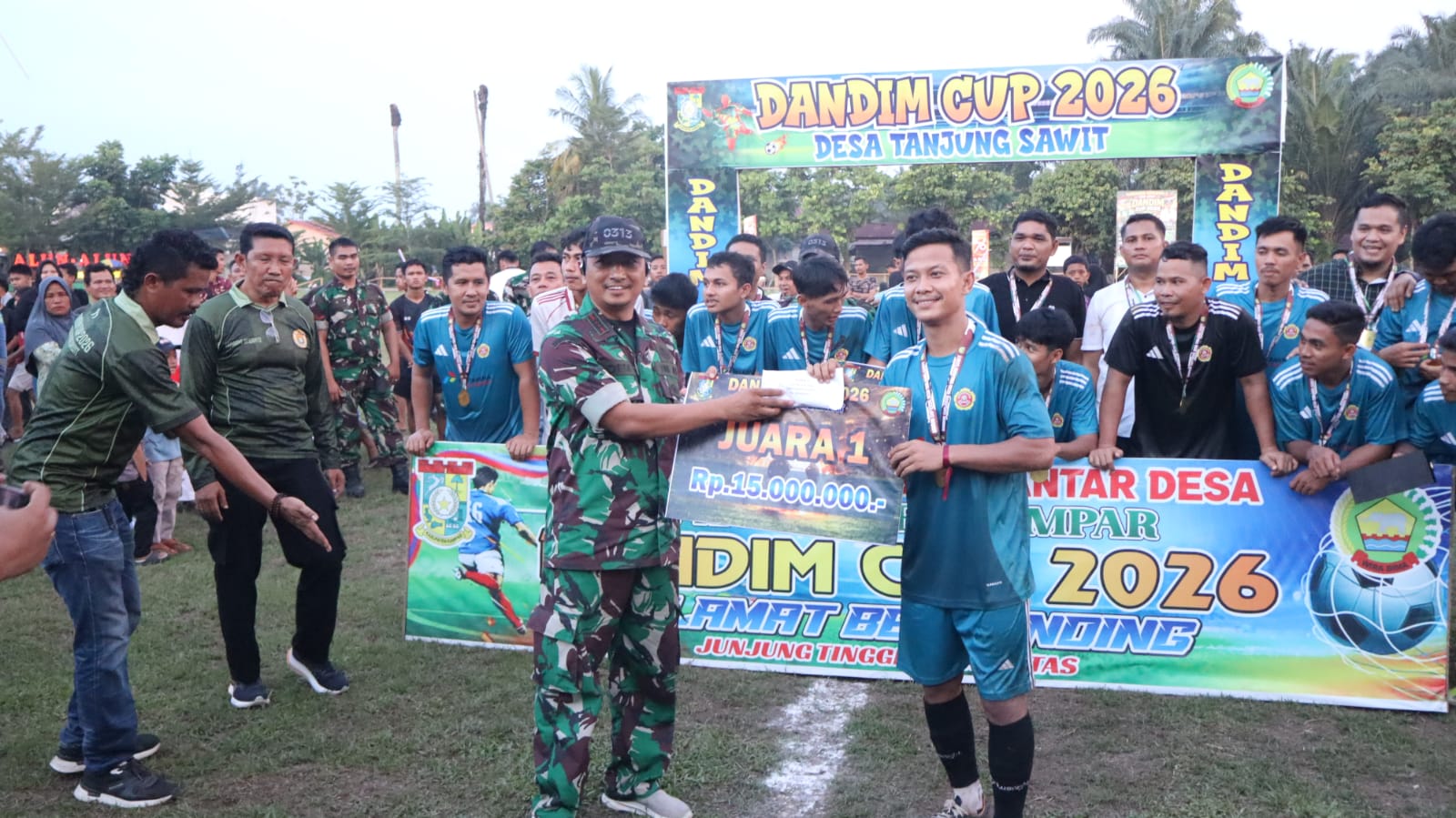 Penutupan dan Partai Final Turnamen Sepak Bola Dandim 0313/Kpr CUP Tahun 2026 Berlangsung Meriah