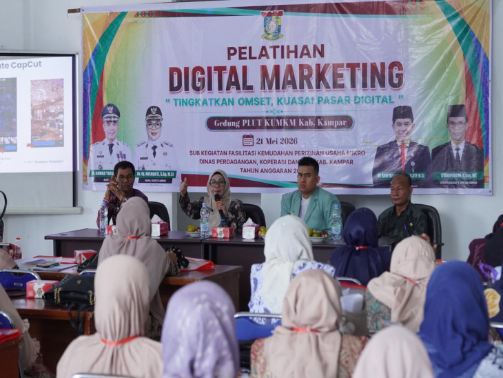 Buka Pelatihan Pemasaran Digital,  Wakil Bupati Kampar Dorong UMKM Masuk Ekosistem Digital