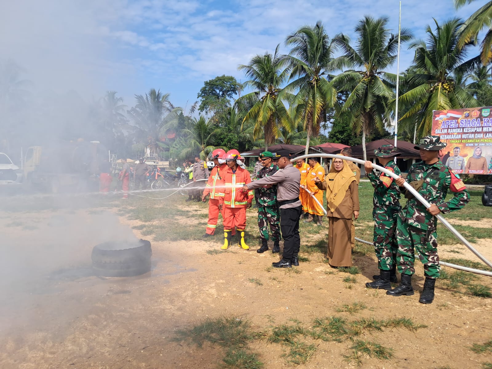 Apel Siaga Karhutla di Pendalian IV Koto, TNI-Polri dan Instansi Terkait Tingkatkan Kesiapan