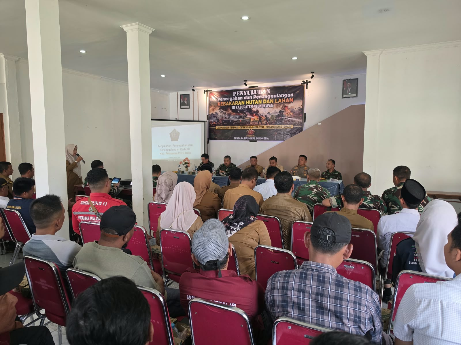 Sinergitas Lintas Sektor dan Kesiapsiagaan Desa, Tim Penyuluh Mabes TNI Gelar Sosialisasi Karhutla 